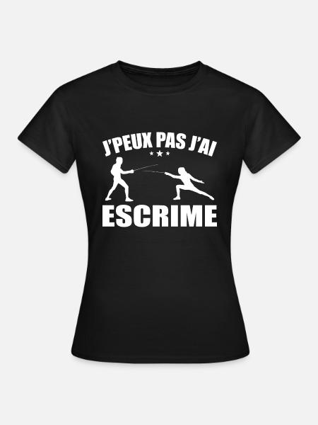 Ich kann nicht fechten - Frauen T-Shirt - Schwarz