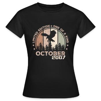 Unvergleichlich seit Oktober 2007 17 Jubiläum - Frauen T-Shirt - Schwarz - Vorne - AI Model Female 172 dark (172cm)