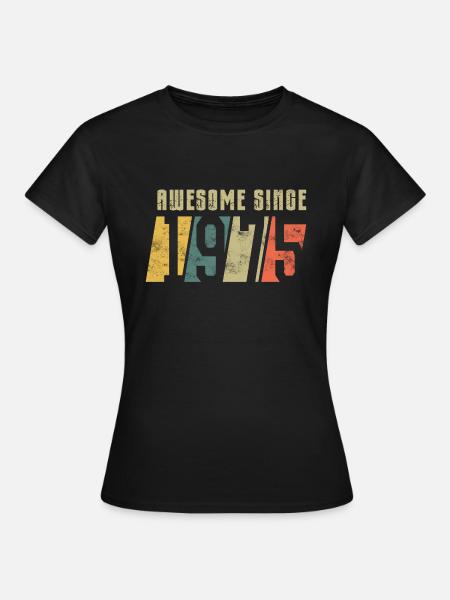 50. Geburtstag Jahrgang 1975 - Dame-T-shirt - sort