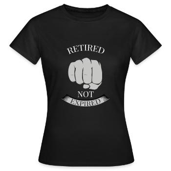 RETRAITE SANS EXPIRE - POUR LES PENSIONNES COOL - T-shirt Femme - noir - Devant - AI Model Female 172 dark (172cm)