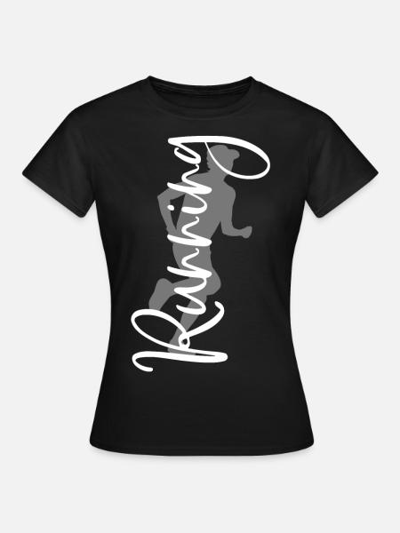 Running Sport Fitness Joggen Jogger Laufen Läufer - Frauen T-Shirt - Schwarz