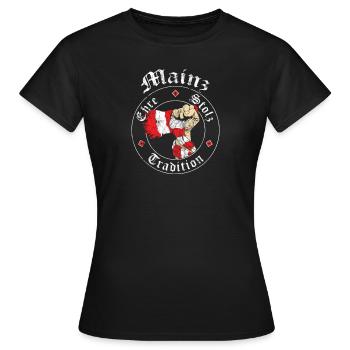 Mainz Ehre Stolz Tradition No II - Frauen T-Shirt - Schwarz - Vorne - AI Model Female 172 dark (172cm)