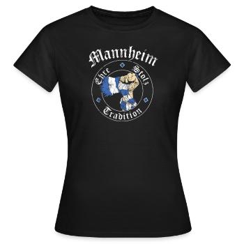 Mannheim Ehre Stolz Tradition No II - Frauen T-Shirt - Schwarz - Vorne - AI Model Female 172 dark (172cm)
