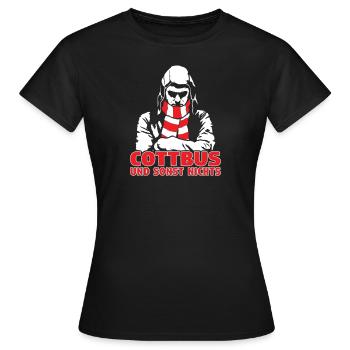 Cottbus und sonst nichts - Frauen T-Shirt - Schwarz - Vorne - AI Model Female 172 dark (172cm)