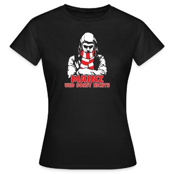 Mainz und sonst nichts - Frauen T-Shirt - Schwarz - Vorne - AI Model Female 172 dark (172cm)
