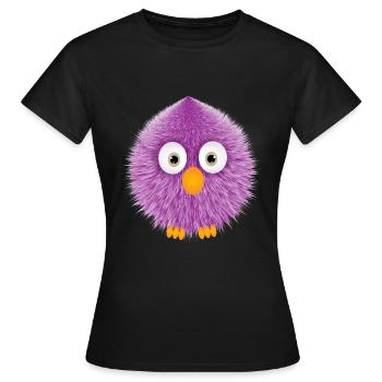 oiseau moelleux - T-shirt Femme - noir - Devant - AI Model Female 172 dark (172cm)