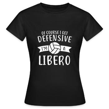 Cadeau de volleyball Libero Volleyball - T-shirt Femme - noir - Devant - AI Model Female 172 dark (172cm)