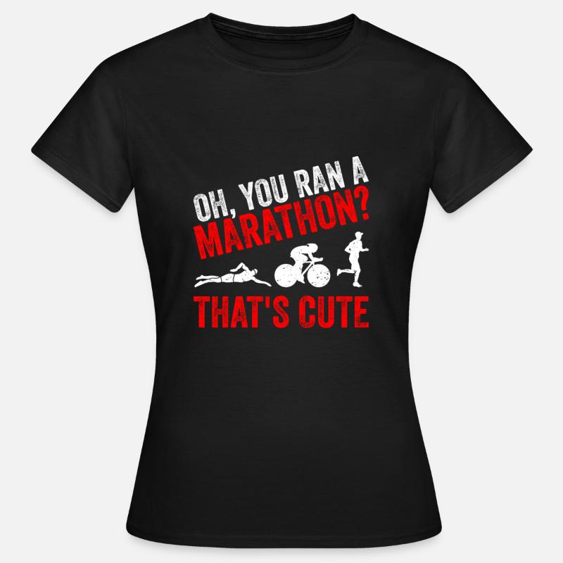 Triathlon Triathlet Triathletin Geschenk - Frauen T-Shirt - Schwarz