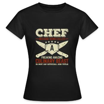 Chef Chef Chef Star Chef - Women's T-Shirt - black - Front - AI Model Female 172 dark (172cm)