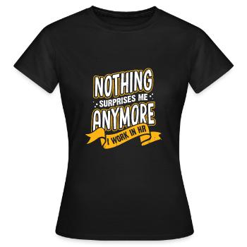 Personalwesen HR Personalabteilung Mitarbeiter - Frauen T-Shirt - Schwarz - Vorne - AI Model Female 172 dark (172cm)