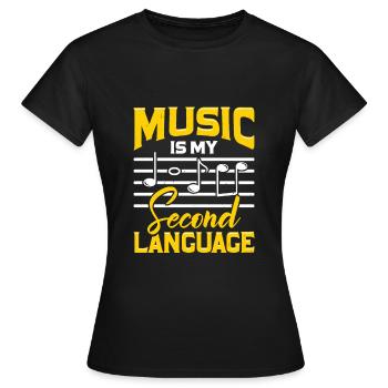 Musique Musicien École de musique Professeur de musique Cadeau - T-shirt Femme - noir - Devant - AI Model Female 172 dark (172cm)
