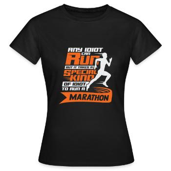 Drôle de marathon coureurs de marathon cadeau - T-shirt Femme - noir - Devant - AI Model Female 172 dark (172cm)