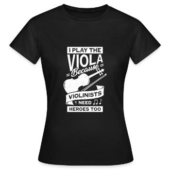 Viola Viola Violist Gift - Women's T-Shirt - black - Front - AI Model Female 172 dark (172cm)