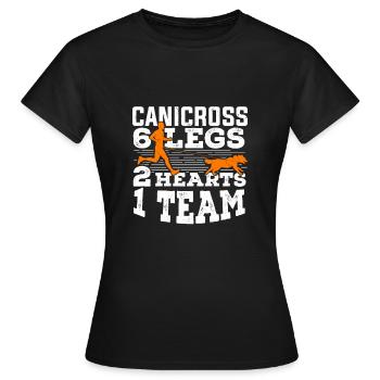 Canicross Canicrosser Geschenk - Frauen T-Shirt - Schwarz - Vorne - AI Model Female 172 dark (172cm)