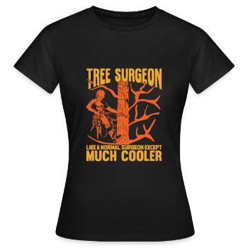 Baumpfleger Job Beruf Baumpflege Geschenk - Frauen T-Shirt - Schwarz - Vorne - AI Model Female 172 dark (172cm)