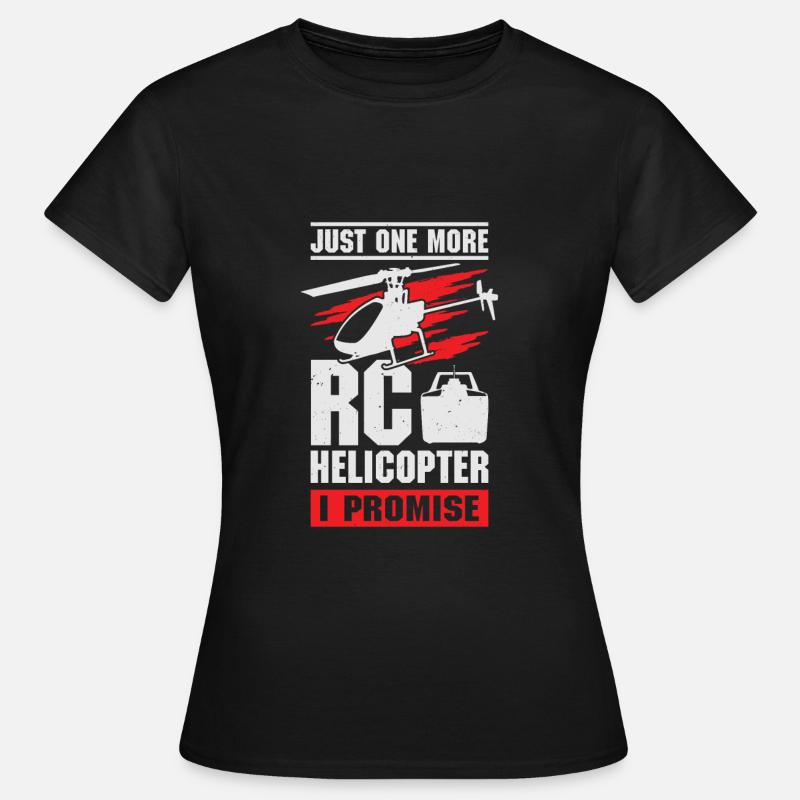 RC Helicopter Helicopter Model Making Gift - Women's T-Shirt - black