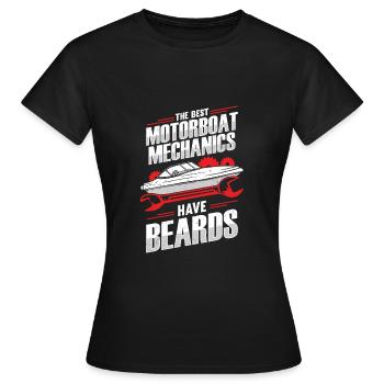 Mécanicien de bateau Bart Cadeau de mécanicien de navire - T-shirt Femme - noir - Devant - AI Model Female 172 dark (172cm)