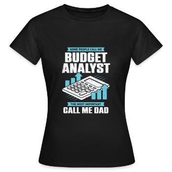 Contrôle financier Papa Controller Gift - T-shirt Femme - noir - Devant - AI Model Female 172 dark (172cm)