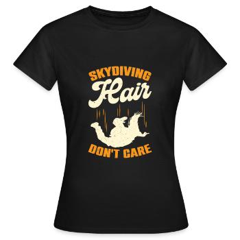Skydiving Skydiving Skydiver Gift - Women's T-Shirt - black - Front - AI Model Female 172 dark (172cm)
