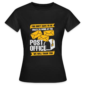Poste Poste Poste Livreur Livreur Cadeau - T-shirt Femme - noir - Devant - AI Model Female 172 dark (172cm)