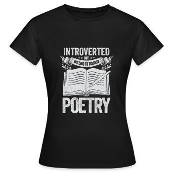 Poésie Slam Poésie Poésie Poète Poète Cadeau - T-shirt Femme - noir - Devant - AI Model Female 172 dark (172cm)