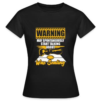 Drôle de cadeau d’amoureux de scellement de cire - T-shirt Femme - noir - Devant - AI Model Female 172 dark (172cm)