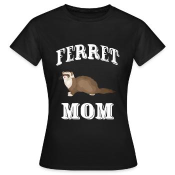 Ferret Mom Mommy Funny - Women's T-Shirt - black - Front - AI Model Female 172 dark (172cm)
