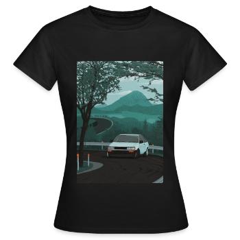 Touge Drift 86 Abbildung - Frauen T-Shirt - Schwarz - Vorne - AI Model Female 172 dark (172cm)