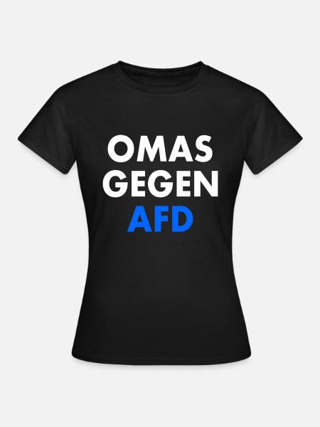 Omas gegen afd - Frauen T-Shirt - Schwarz