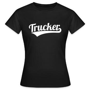 Trucker - T-shirt Femme - noir - Devant - AI Model Female 172 dark (172cm)