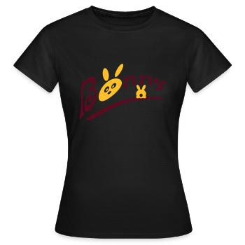 Lapin Lapin - T-shirt Femme - noir - Devant - AI Model Female 172 dark (172cm)