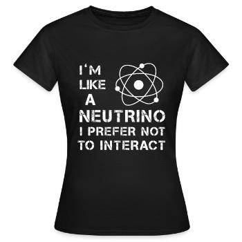 Physique des neutrinos - T-shirt Femme - noir - Devant - AI Model Female 172 dark (172cm)