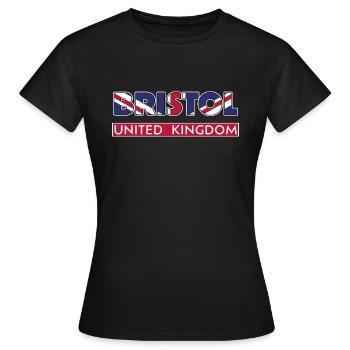 Bristol United Kingdom - Women's T-Shirt - black - Front - AI Model Female 172 dark (172cm)