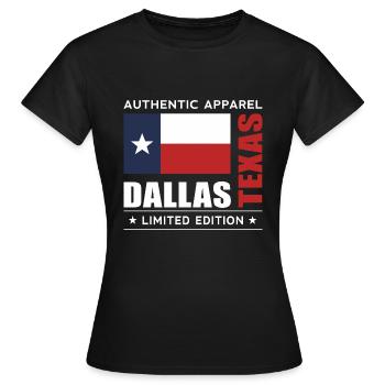 Dallas - Frauen T-Shirt - Schwarz - Vorne - AI Model Female 172 dark (172cm)