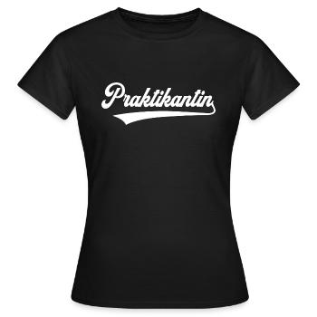 Praktikantin - Frauen T-Shirt - Schwarz - Vorne - AI Model Female 172 dark (172cm)
