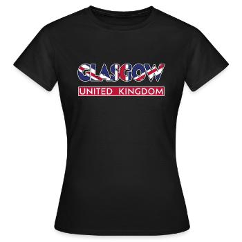Glasgow - United Kingdom - Women's T-Shirt - black - Front - AI Model Female 172 dark (172cm)