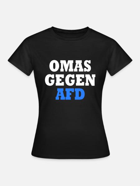 Omas gegen afd - Frauen T-Shirt - Schwarz