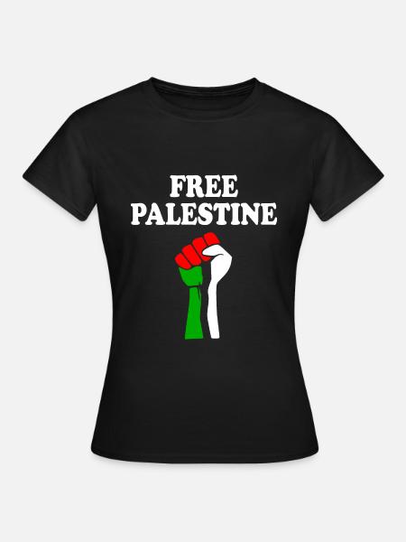 Free palestine - Dame-T-shirt - sort