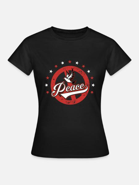 Peace - Frauen T-Shirt - Schwarz