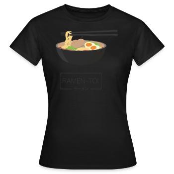 Ramen toi ! - T-shirt Femme - noir - Devant - AI Model Female 172 dark (172cm)