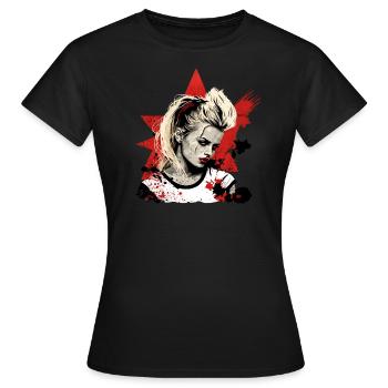 Punk Mädchen - Frauen T-Shirt - Schwarz - Vorne - AI Model Female 172 dark (172cm)