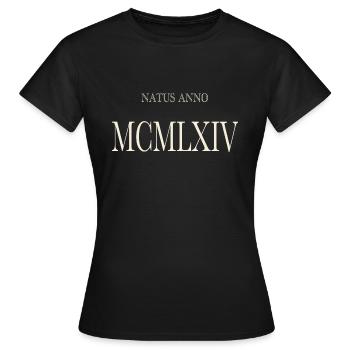 Natus Anno 1964 - Frauen T-Shirt - Schwarz - Vorne - AI Model Female 172 dark (172cm)