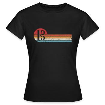 Alto clef alto alto retro clef - T-shirt Femme - noir - Devant - AI Model Female 172 dark (172cm)
