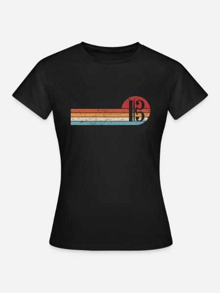 Alto Clef Retro Viola Player Violist - Women's T-Shirt - black