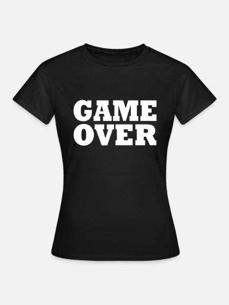Game over - Frauen T-Shirt - Schwarz