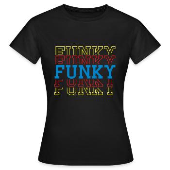 Funky streetwear années 80 cadeau swag - T-shirt Femme - noir - Devant - AI Model Female 172 dark (172cm)