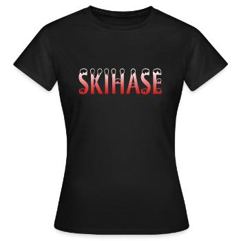 Skihase - Frauen T-Shirt - Schwarz - Vorne - AI Model Female 172 dark (172cm)