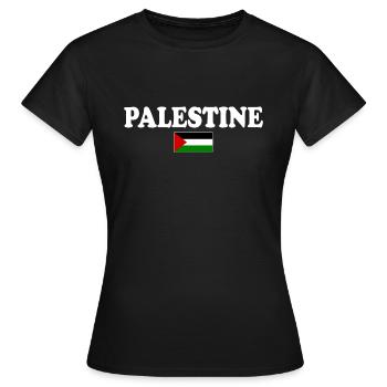 palestina - Women's T-Shirt - black - Front - AI Model Female 172 dark (172cm)