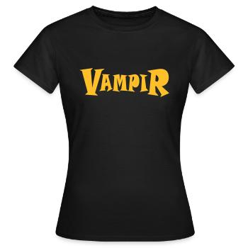 VAMPIR - Frauen T-Shirt - Schwarz - Vorne - AI Model Female 172 dark (172cm)