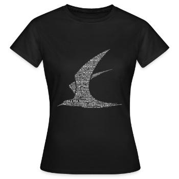 La Frise orientale en mots - T-shirt Femme - noir - Devant - AI Model Female 172 dark (172cm)